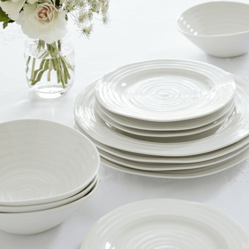 Image showing the Ceramics 12-Piece Dinner Set, White product.