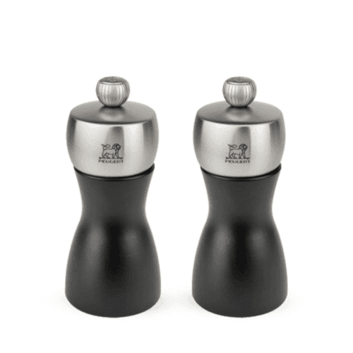 Image showing the Fidji Duo Pepper Mill & Salt Mill Set, Black Matt & Stainless Steel product.