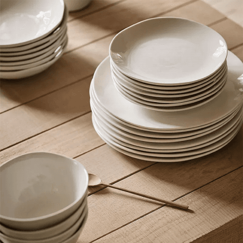 Image showing the Burnham 12 Piece Dinner Set, White product.