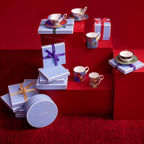 Image showing the Wonderlust Sapphire Garden Teacup & Saucer, Blue product.