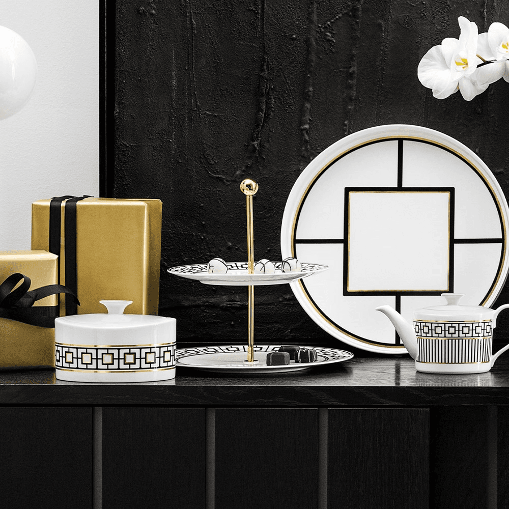 MetroChic Cake stand, Gold/Multi