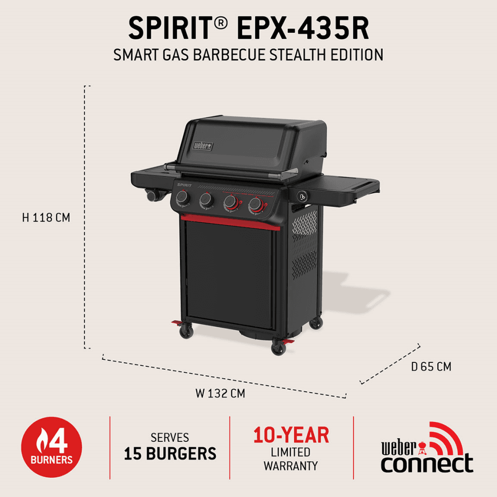 Spirit EPX-435R Gas Barbecue, Black