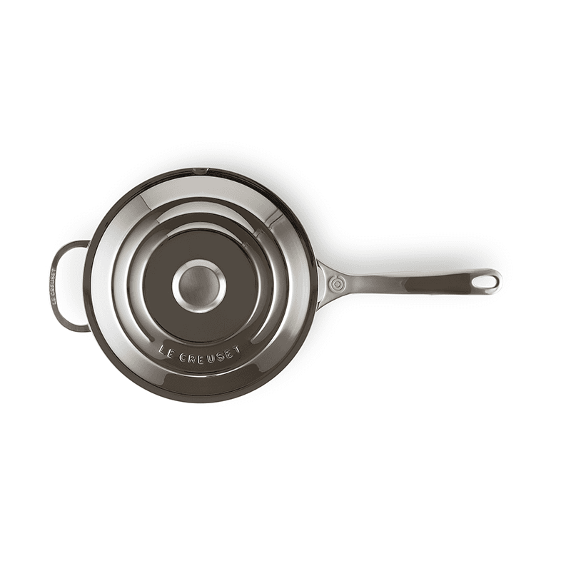 Signature Uncoated Chef's pan with lid, Stainless Steel