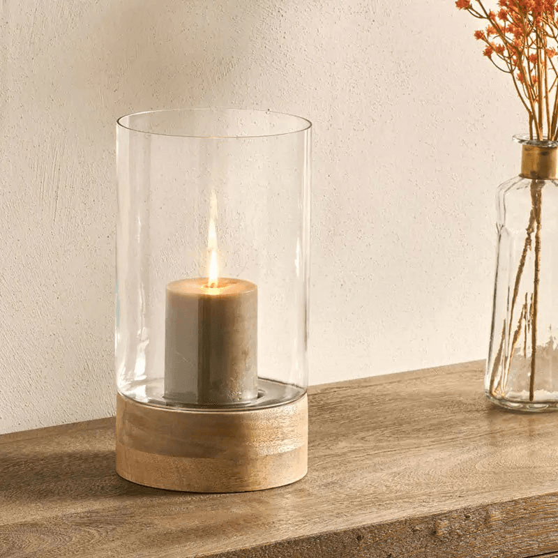 Idha Lantern, Brown/Clear