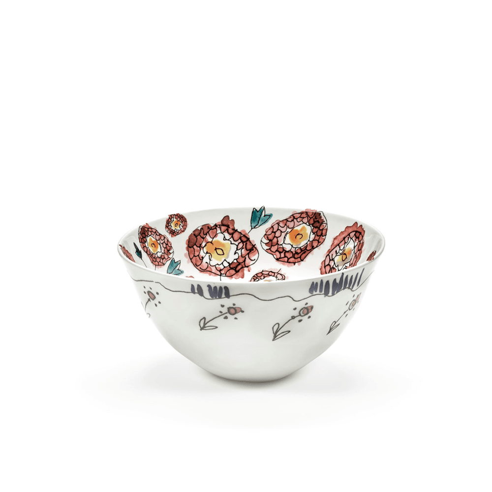 Midnight Flowers by Marni Serving Bowl, Anemone Milk