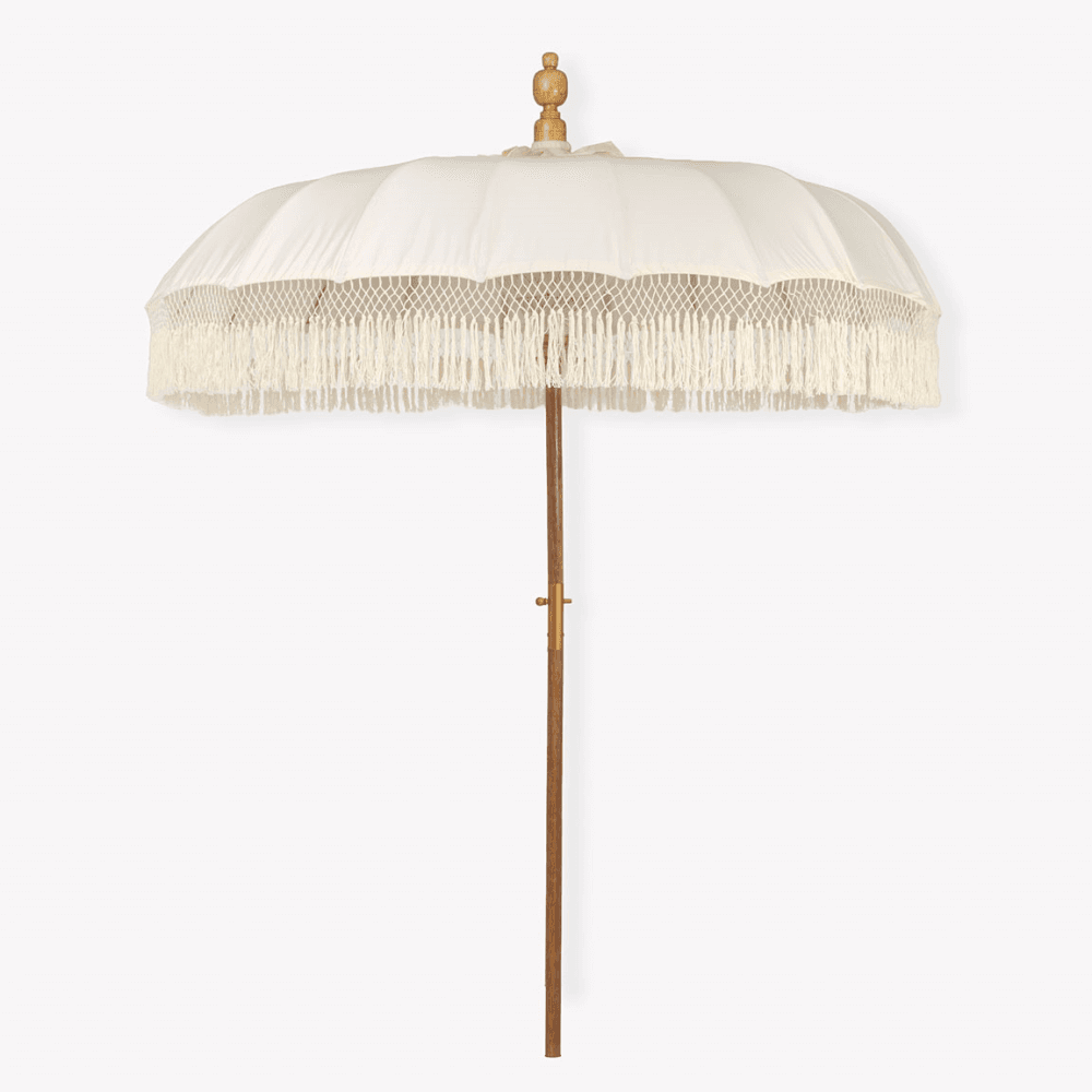 Summerleaze  Teak Parasol, Natural