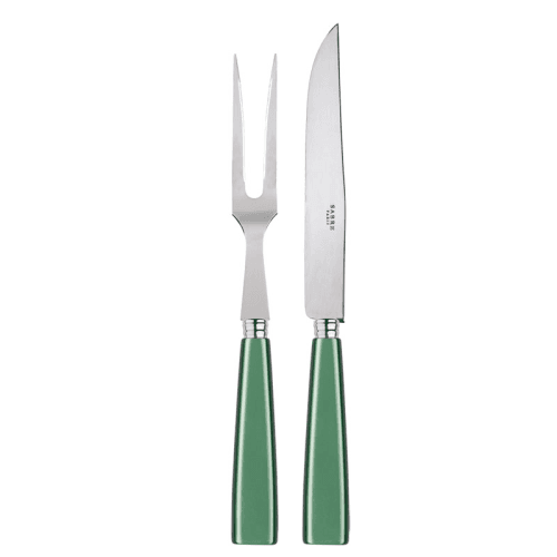 Image showing the Icone 2 Piece Carving Set, Garden Green product.