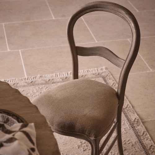 Image showing the Brinley Linen Dining Chair, Dark Lichen product.