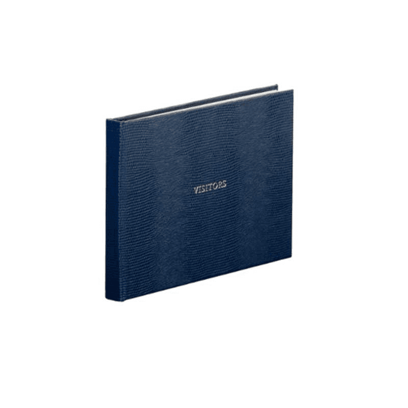 Oyster Bay Lined Visitors Book, L22 x W28.5cm, Navy Croc