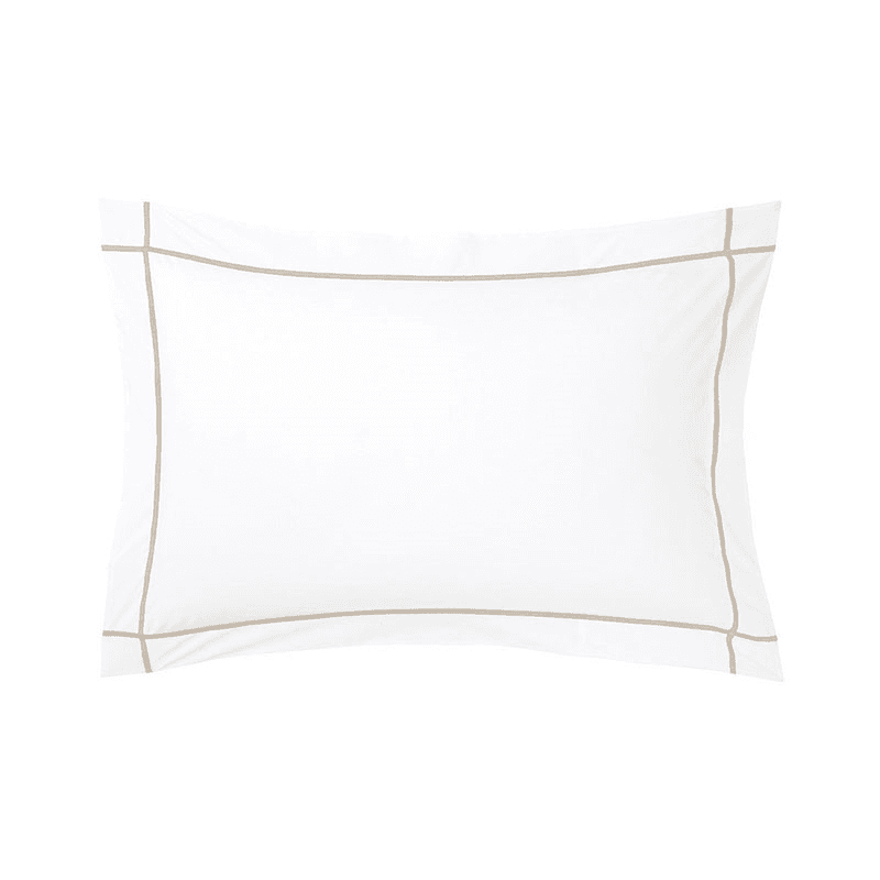 Athena - 500 Thread Count Cotton Percale Standard Pillowcase, 50 x 75cm, Pierre