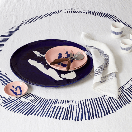 Image showing the Ottolenghi Extra large serving platter, Blue And White product.