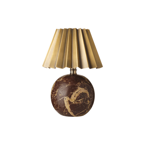 Image showing the Marble Ball Lamp Base, Red product.