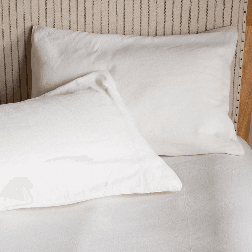Image showing the Cela Pair of Hemp & Cotton Pillowcases, Natural product.