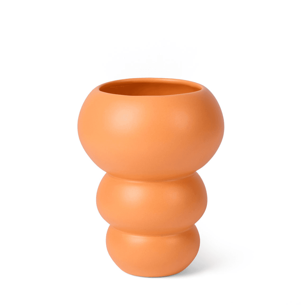 Stacked Spheres Vase, Orange