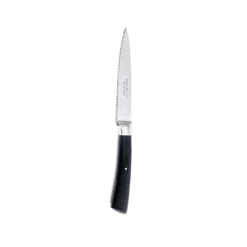 Image showing the Serrated paring knife, stainless steel black handle product.