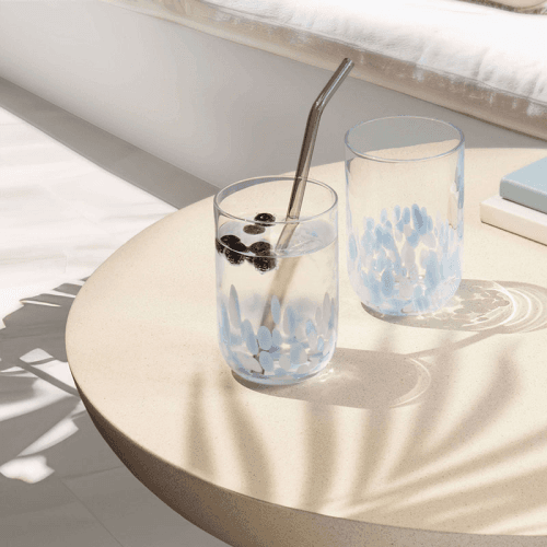 Image showing the Like Confetti Hiball Glass, Aqua product.