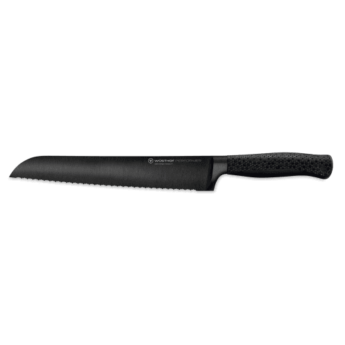 Image showing the Performer Precision Double-Serrated Bread Knife, Black product.