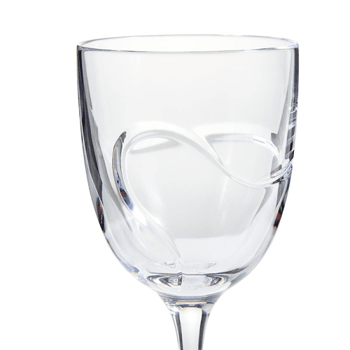 Image showing the Luxe Graphite Pair of White Wine Glasses, Clear product.