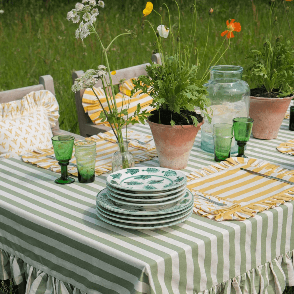 Palm & Fern Set of 4 Side Plate, Green