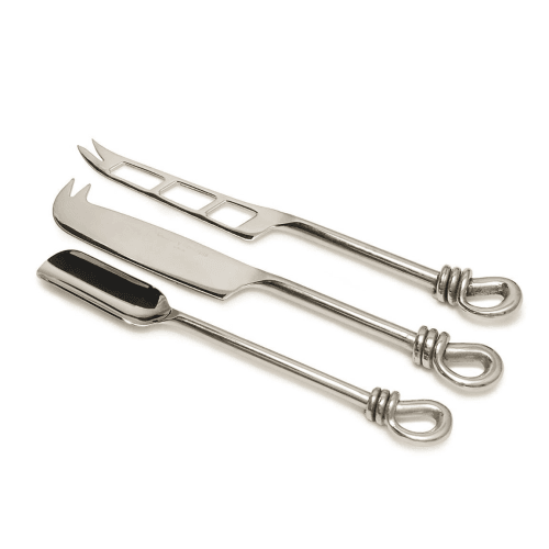 Image showing the Polished Knot 3-Piece Cheese Set W.Stilton Scoop product.
