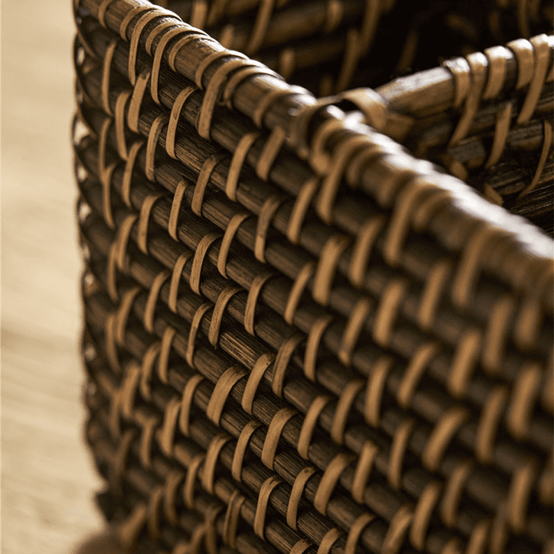 Wittering Rattan Cutlery Caddy, Antique Brown