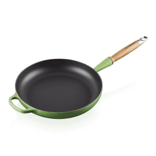 Image showing the Signature Cast Iron Frying Pan with Wooden Handle, D28 cm, Bamboo product.