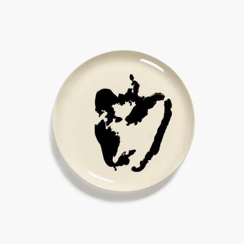 Image showing the Ottolenghi Set of 2 large plates, White And Black product.