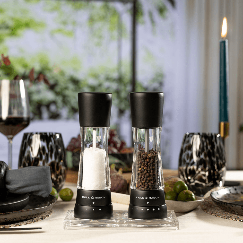 Derwent Salt & Pepper Mill Set, Matt Black