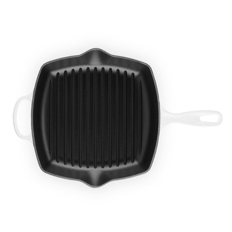 Cast Iron Square Grillit, 26cm, White
