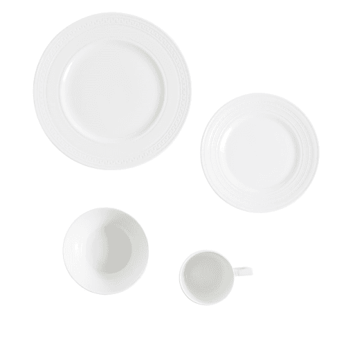 Image showing the Intaglio 16 Piece Dinner Set, White product.