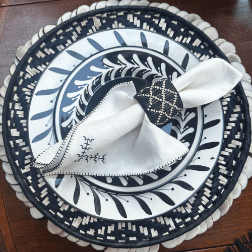 Image showing the Dark Helecho Side Plate, D21cm, Jet Black product.