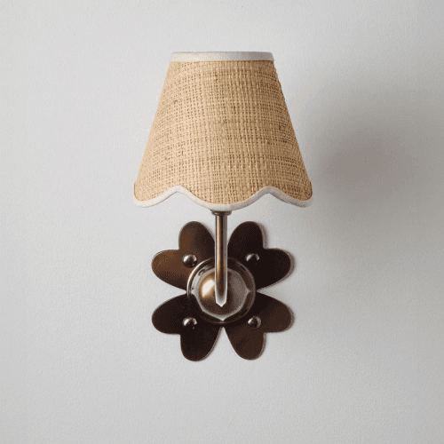 Image showing the Clover Plug In Wall Light, Blackened Bronze product.