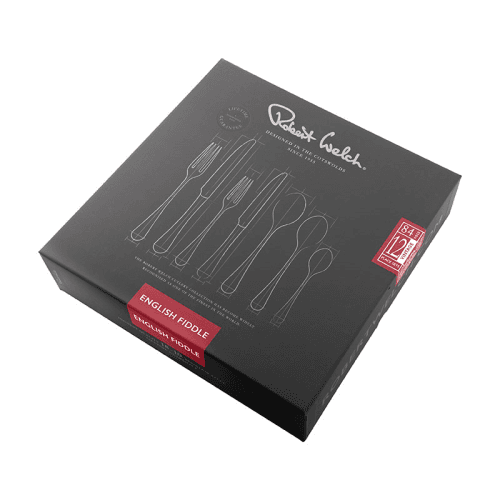 Image showing the Fiddle Vintage 84 Piece Cutlery Set, Stainless Steel product.
