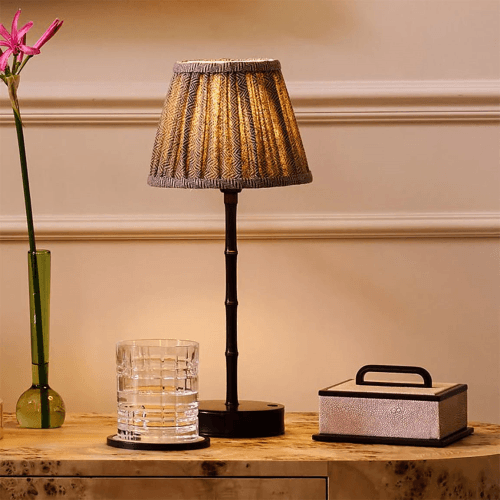 Image showing the Rechargeable Bamboo Wireless LED Lamp product.
