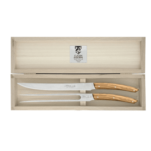 Image showing the Thiers 2 Piece Carving Set, Olive Wood product.