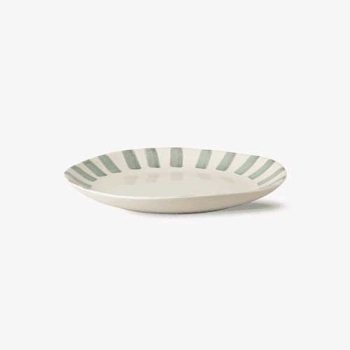 Image showing the Cranwell Stripe Edge Dinner Plate, 27cm, Fern product.