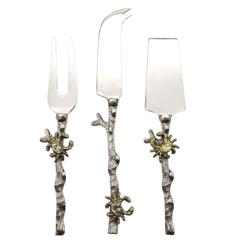 Image showing the Crab Set of 3 Cheese Utensils, Silver product.