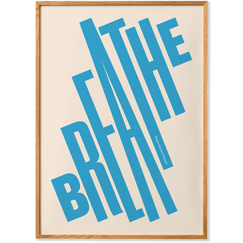 Breathe Framed Print, 30 x 40cm, Blue