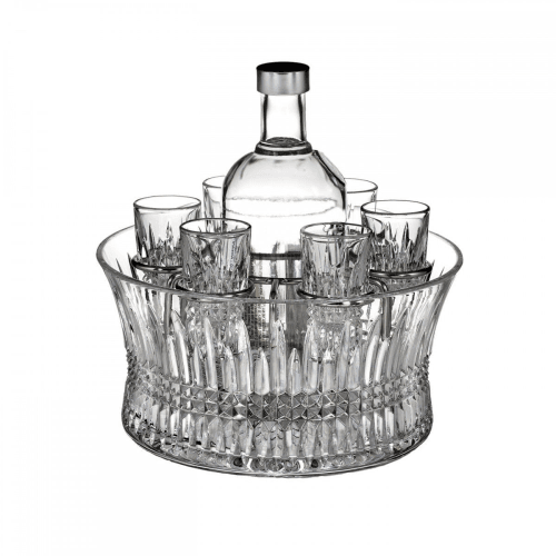Image showing the Lismore Diamond Vodka Set In Chill Bowl product.