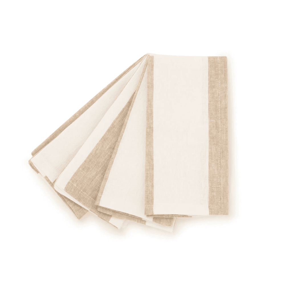 Witham Stripe Set of 4 Napkins, Sand