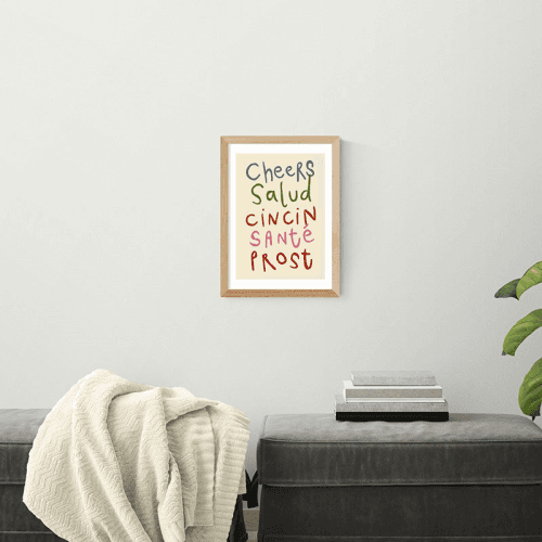 Image showing the SimplyExtraJordanary Cheers By Cheers Print, Oak Frame product.