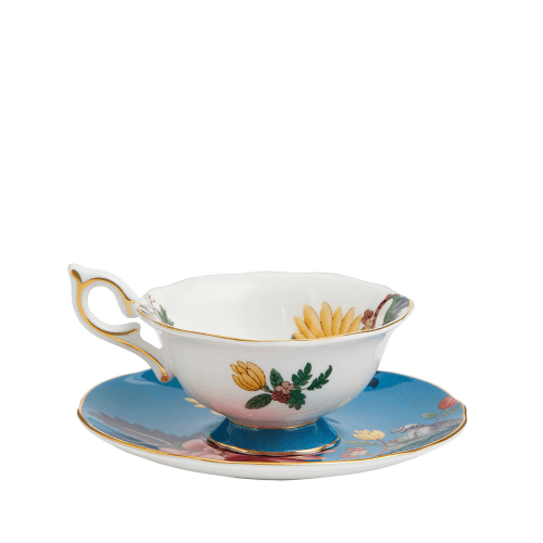 Image showing the Wonderlust Sapphire Garden Teacup & Saucer, Blue product.