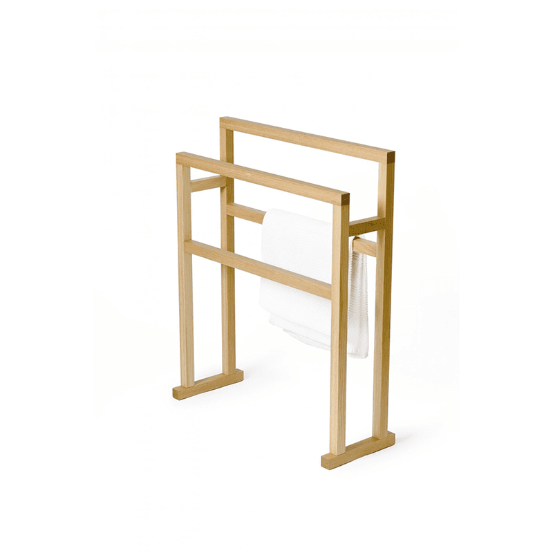 Mezza Large towel rail, H80 x W65 x D24cm, Oak