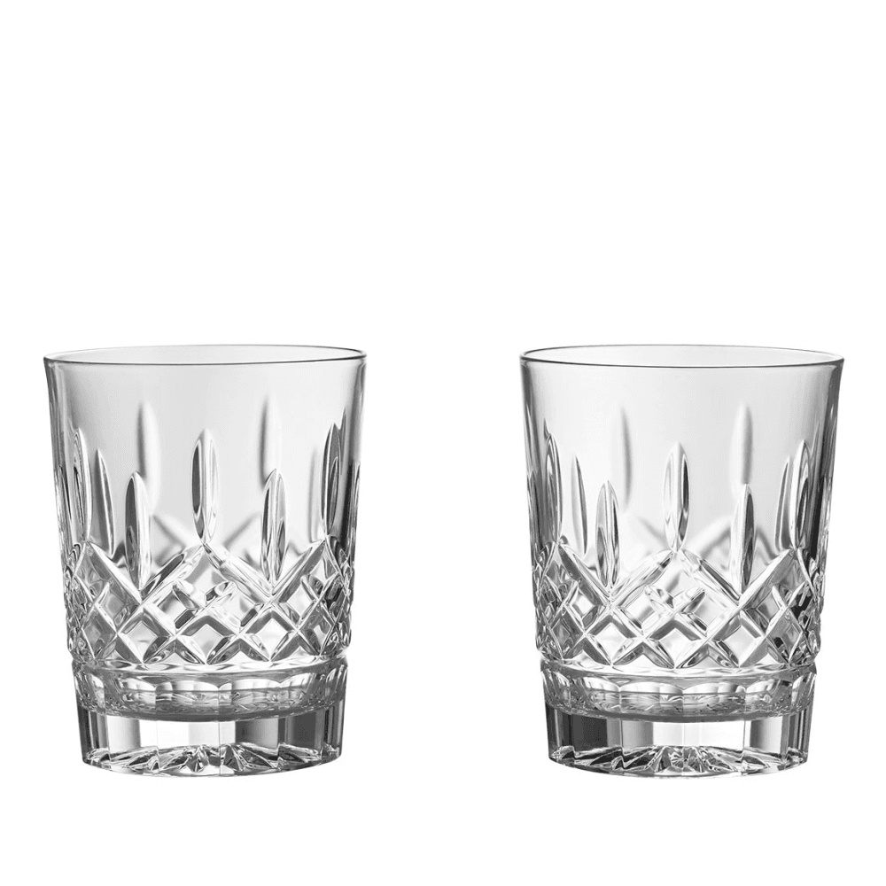 Lismore Set of 2 Double Old Fashioned Tumblers, Clear