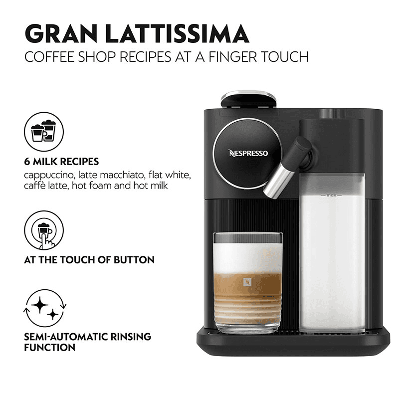Gran Lattissima Coffee Machine, Black