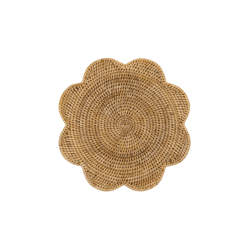 Image showing the Rattan Scalloped Placemat, Natural product.