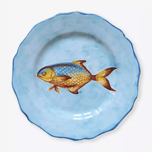 Image showing the Fish Plate, D28cm, Blue product.
