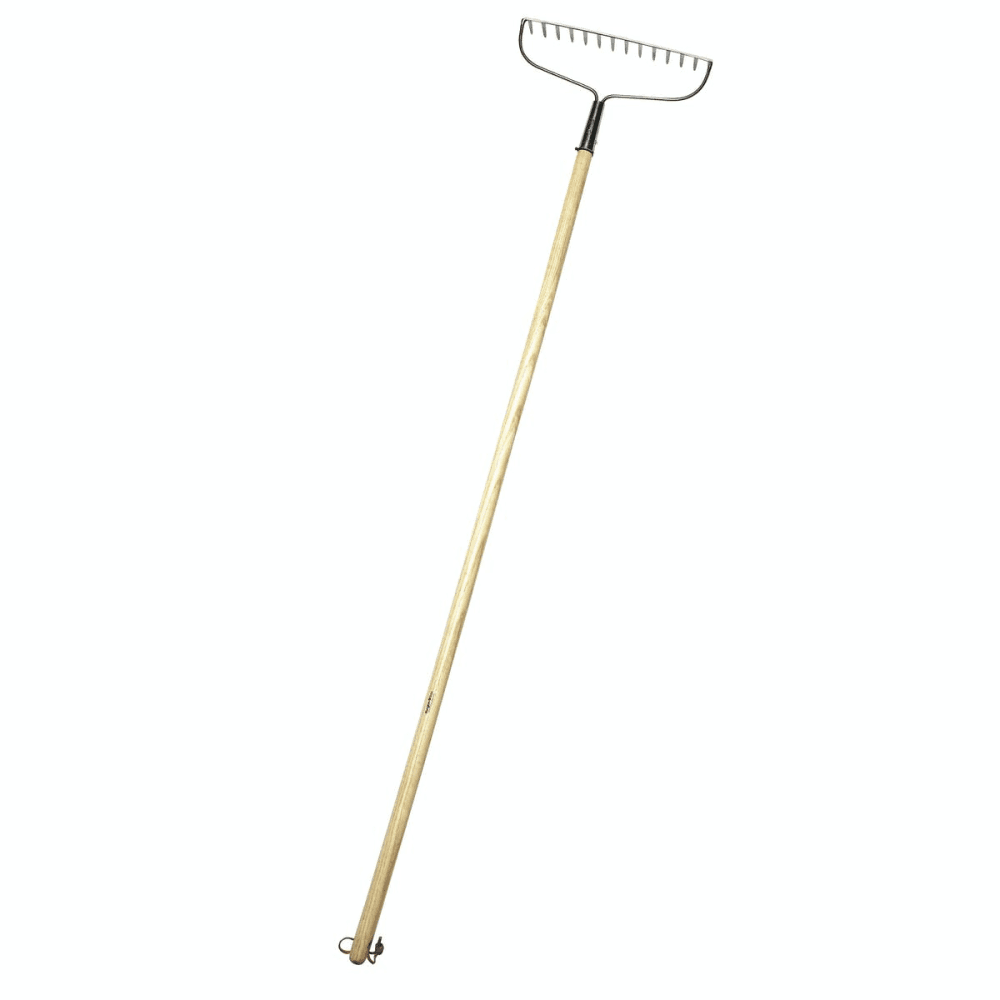 Stainless Steel Ground Rake, Silver/Natural