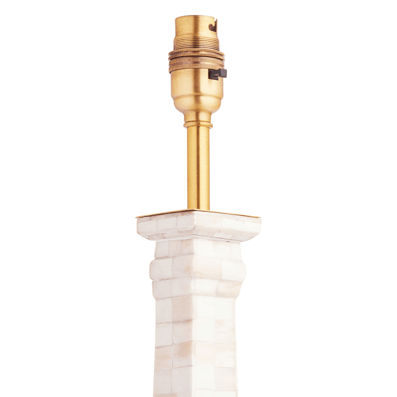 Makalu Bone Table Lamp, White