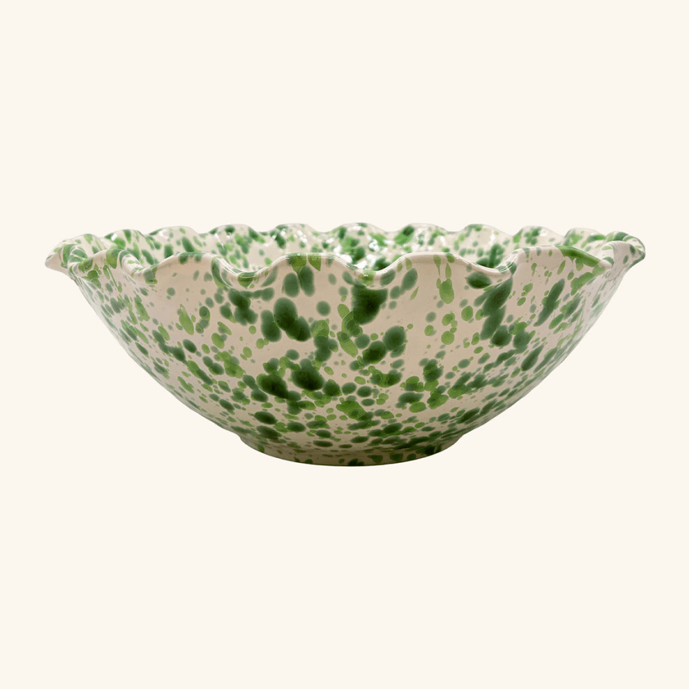 Italian Splatterware Wavy Bowl